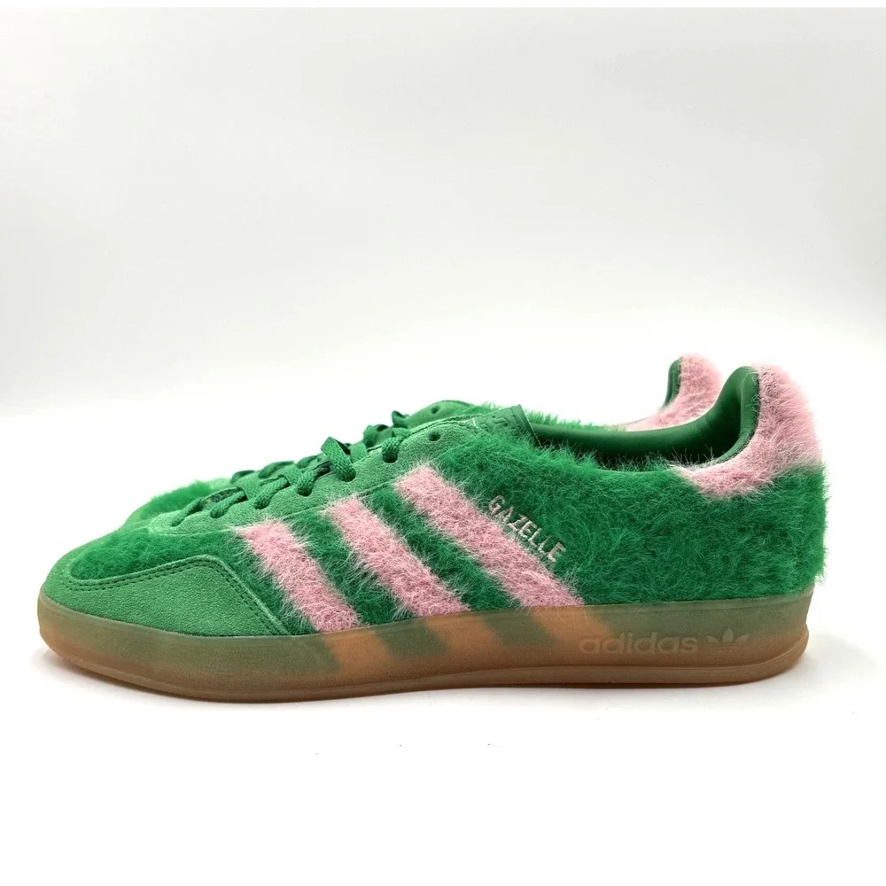 Adidas Gazelle Indoor‎ Green Glow Pink Gum JP8342 Women's Shoes Size 9.5